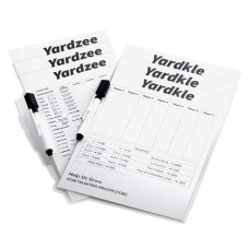 Sport Beats 6 Counts Yardzee Yardkle Laminated Scoresheets For Yard Dice Games