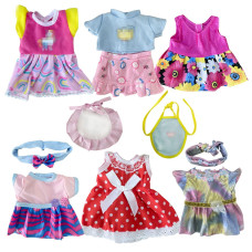 Jing Show Bussiness 6 Sets Baby Doll Clothes For 1012 Inch Girl Doll Doll Clothes Dress Outfits Headbands Accessories Fits 10