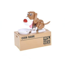 Az Trading My Dog Piggy Bank - Robotic Coin Munching Money Box (Black Brown)