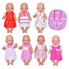 Ebuddy Doll Clothes 7 Set Doll Dress And 1 Backpack For 1416 Inch Baby Dolls 18 Inch Dolls