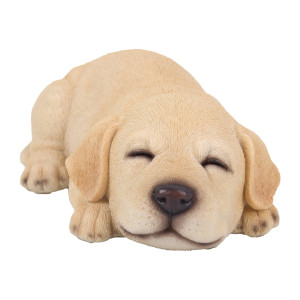 Sleeping Yellow Labrador Retriever Puppy Figurine