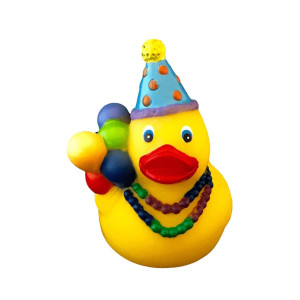 3 Party Rubber Duck Floats Upright Baby Safe Bathtub Bathing Toy