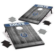 Wild Sports 2X3 Mdf Wood Nfl Indianapolis Colts Cornhole Set Grey Wood Design