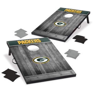 Wild Sports 2X3 Mdf Wood Nfl Green Bay Packers Cornhole Set Gray Wood Design