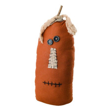 CWI Gifts 12" Tall Fabric Pumpkin with Face Decoration