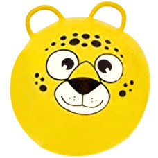 Hippity Hop Exercise Hopper Jump Balls With Animal Face And Two Handles For Kids Yellow Bear