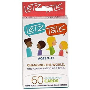 Letz Talk Communication Cards For Kids - Conversation Cards To Build Confidence & Emotional Intelligence, Family Games For Kids And Adults, Game Night Card Game - Great Gift - Therapy Tool - Ages 9-12