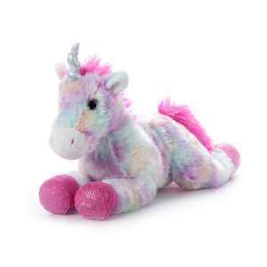 The Petting Zoo Unicorn Plush Toy - 14" Tie Dye Rainbow