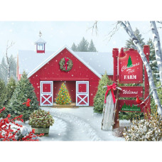 Bits And Pieces 500 Piece Jigsaw Puzzle For Adults Christmas Tree Farm 500 Pc Winter Holiday Snow Jigsaw By Artist Alan Gi