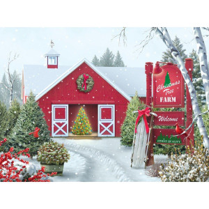 Bits And Pieces 500 Piece Jigsaw Puzzle For Adults Christmas Tree Farm 500 Pc Winter Holiday Snow Jigsaw By Artist Alan Gi