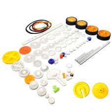 Eudax 82 Pcs Plastic Gear Package Kit Diy Gear Assortment Accessories Set For Toy Motor Car Robot Various Gear Axle Belt Bushing