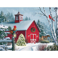 Bits And Pieces 500 Piece Jigsaw Puzzle For Adults Winter Barn Ii 500 Pc Christmas Holiday Horse Jigsaw By Artist Alan Gia