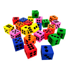 Playscene Big Foam Playing Dice Party Packs 1 Dozen