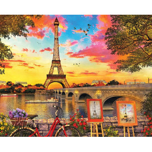 Springbok Puzzles Paris Sunset 1000 Piece Jigsaw Puzzle Large 30 Inches By 24 Inches Puzzle Made In Usa Unique Cut Int