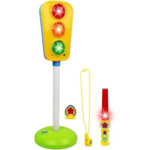 Kiddie Play Traffic Light Toy For Kids Cars And Bikes With Lights And Sounds