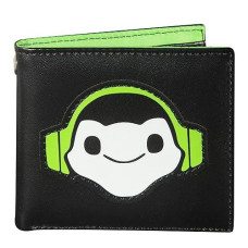 Jinx Overwatch Lucio 'Sound Barrier' Graphic Bi-Fold Wallet, Black, Standard Size