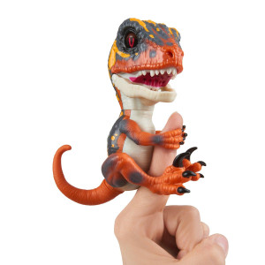 Untamed Raptor by Fingerlings - Blaze (Orange) - Interactive collectible Dinosaur - By WowWee