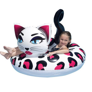 Poolmaster 48Inch Swimming Pool Tube Float Kitty White