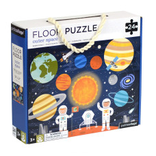 Petit Collage Floor Large Puzzle For Kids Completed Outer Space Jigsaw Measures 18 X 24 Makes A Great Gift Idea For Ages