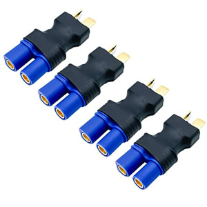 Fly Rc 4 Pcs T Male Plug To Ec3 Female Connector Plug Adapter For Rc Lipo Battery