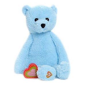 My Babys Heartbeat Bear Recordable Stuffed Animals 20 sec Heart Voice Recorder for Ultrasounds and Sweet Messages Playback, Perfect gender Reveal for Moms to Be, Vintage Blue Bear