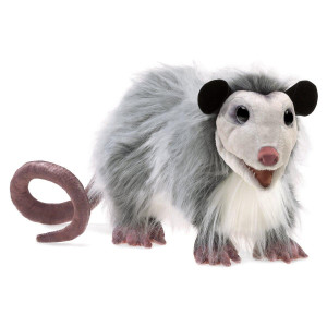 Folkmanis Opossum Hand Puppet Gray Black Brown 1 Ea