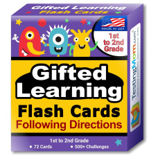 Testingmomcom Gifted Learning Flash Cards Following Directions For 1St Grade 2Nd Grade Practice For Grade 1 Grade 2 Cog