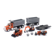 NewRay 1:43 Kubota Construction Vehicle & Kenwood Dump Truck Set