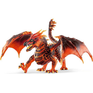 Schleich Eldrador Creatures Lava Dragon Eldrador Creatures Red Dragon Toy Figurine With Moveable Wings For Children Ages 7