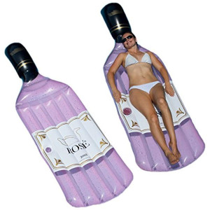 Swimline Bottle Of Rose Swimming Pool Float 2Pack