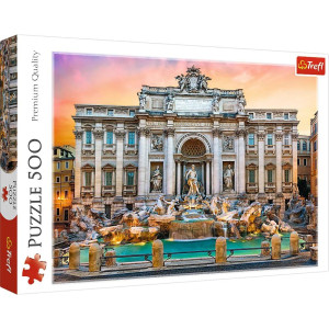 Trefl 500 Piece Jigsaw Puzzle Fontanna Di Trevi Rome Italy Photography Puzzle Adult Puzzles 37292