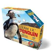 Madd Capp Puzzles Jr I Am Lil Penguin 100 Pieces Animal Shaped Jigsaw Puzzle