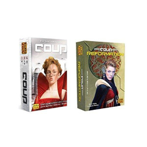 Coup Game Bundle Including Coup The Dystopian Universe And Coup Reformation Expansion By Indie Boards And Cards 2 Items