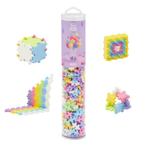 Plus Plus Open Play Tube 240 Piece Pastel Color Mix Construction Building Stem Steam Toy Interlocking Mini Puzzle Block