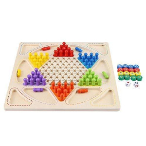 Wooden Chinese Checkers Game Set 122 Inch Wooden Board Wooden Colorful Chinese Checkers Western Publishing Smooth Aeroplane Che