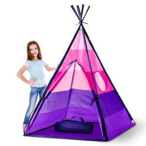 Usa Toyz Happy Hut Teepee Tent For Kids Indoor Pop Up Teepee Kids Playhouse Tent For Boys Girls Toddler Tent Kids Tent Indo