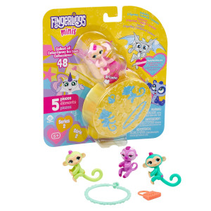 Wowwee Fingerlings Minis Series 25 Piece Blister 3 Figures Plus Bonus Bracelet Charm Multicolor