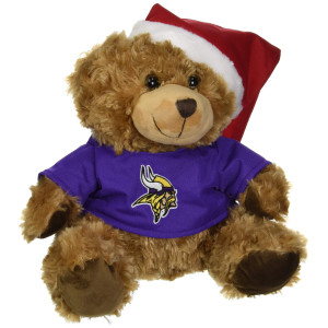 Minnesota Vikings Bear With Santa Hat