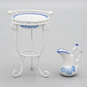 Odoria 112 Miniature Wash Basin And Pitcher Dollhouse Decoration Accessoriess