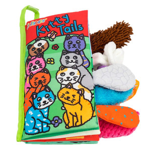 Zocita Baby Soft Animal Tails Activity Cloth Book With Crinkle Fabric Kitty Tails