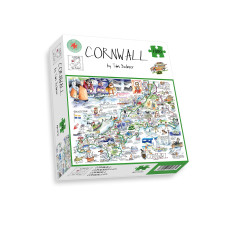 Comical Map Of Cornwall Artwork By Tim Bulmer 1000 Piece Puzzle For Adults Large Puzzle 66Cm X 50Cm In Size Challenging To