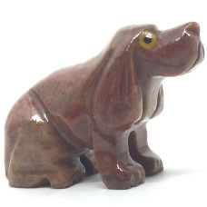 Nelson Creations Llc Dog Sitting Natural Soapstone Handcarved Animal Charm Totem Stone Carving Figurine 15 Inch