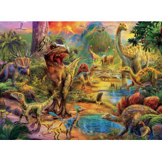 Ceaco Dino Glow Glow In The Dark Dino Landscape 100 Piece Jigsaw Puzzle