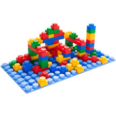 Uniplay Platform Soft Building Blocks Educational Sensory Stacking Blocks Learning Toy With Four 11 X 11 Inch Base Plates For