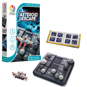 Smartgames Asteroid Escape Travel Sliding Puzzle Game Featuring 60 Challenges For Ages 8Adult