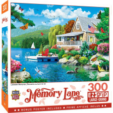 Masterpieces 300 Piece Ez Grip Jigsaw Puzzle Lakeside Memories 18X24