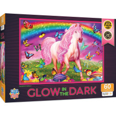 Masterpieces 60 Piece Glow In The Dark Fantasy Puzzle For Kids Rainbow World 14X19