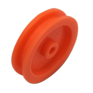 Eudax 100 Pcs 2Mm Hole Orange Plastic Belt Pulley For Diy Rc Toy Car Airplane