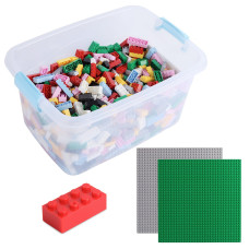 Katara 1827 Set Of 1264 Building Bricks Compatible With Lego Sluban Papimax Qbricks 2 Baseplates And Box Multicolour