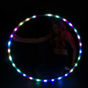 Glowcity Led Hula Hoop 36 Inch Glow In The Dark Fitness Dance Workout Exercise Light Up Hula Hoop For Kids And Adults Sparklin